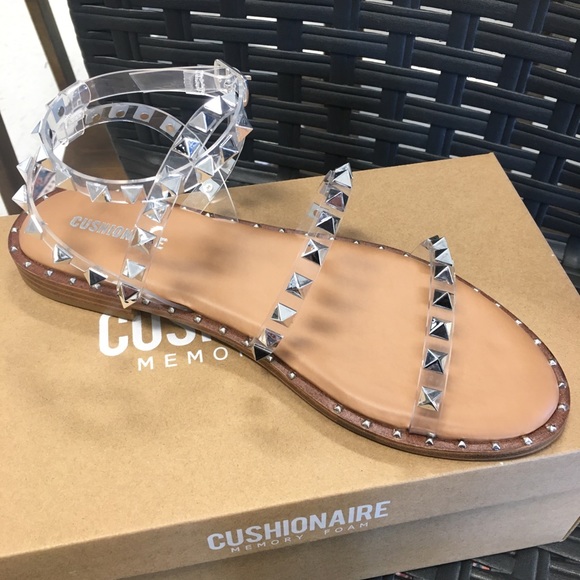 Cushionaire Shoes - 💎Clear Studded Cushionaire Memory Foam Sandals💎